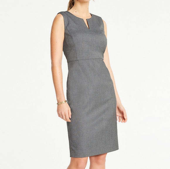 dark grey sheath dress